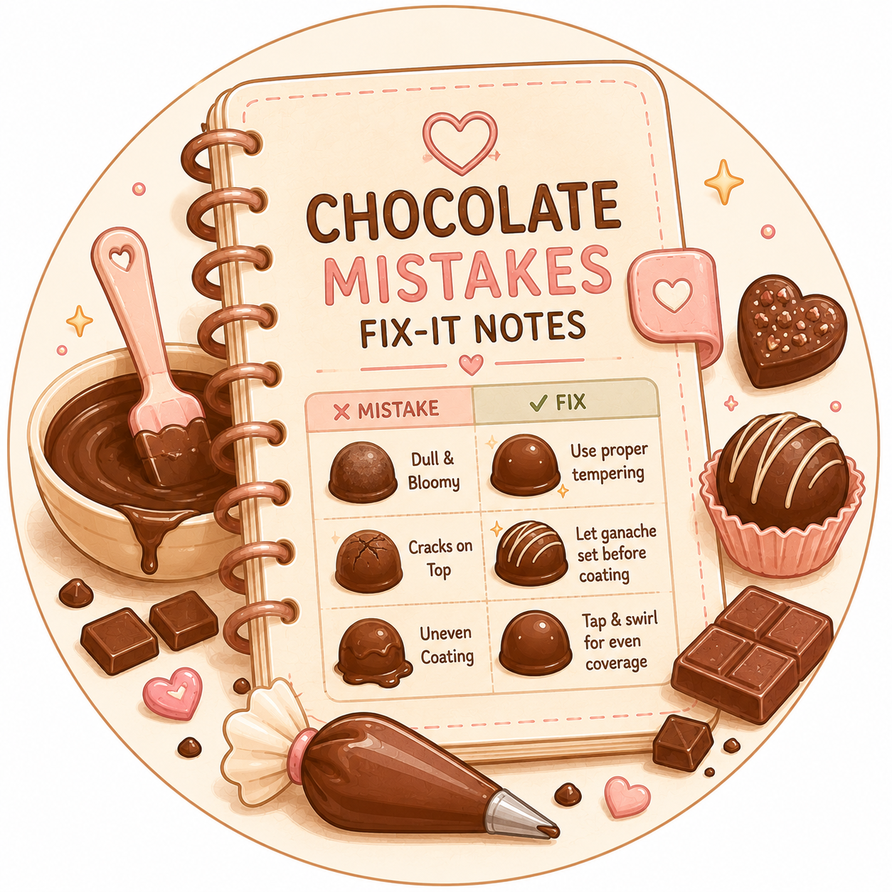 Chocolate Mistakes Fix-It Notes