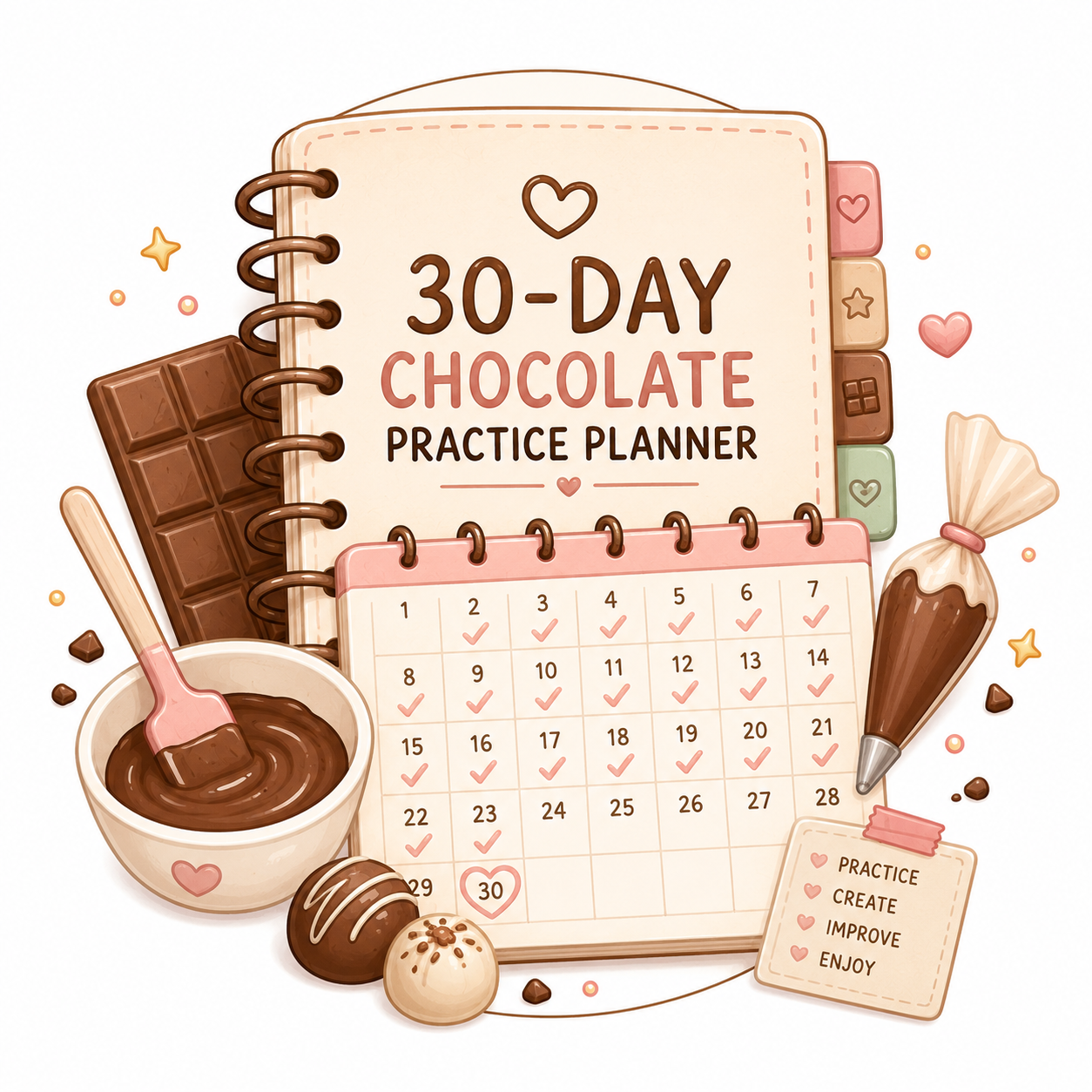30-Day Chocolate Practice Planner